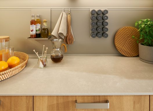 Küchendetail Kaiserslautern – Rückwand mit Gewürzaufbewahrung und modernen Materialien